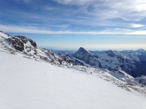 Big mountains from the top lift in Gressoney